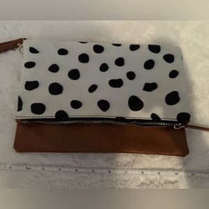 Cow print clutch